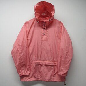 J. Crew Factory Packable Popover Windbreaker Jacket Women's sz XS Coral Pink